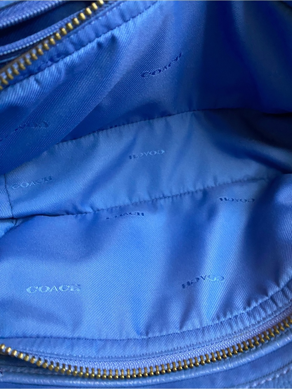 Coach 37779 Small Mercer 24 Cobalt Blue Triple Compartment Crossbody w/Turn Lock - Picture 14 of 16